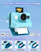 Dylanto Kids Camera Instant Print,1080P Kids Instant Cameras that Print Photos,Christmas Birthday Gifts for Girls Age 3-12,Portable Toy for 3 4 5 6 7 8 9 10 Year Old Girls Boys-Blue