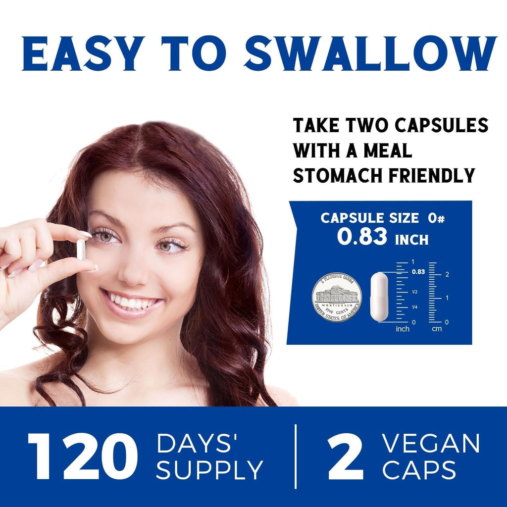 Vitalibre 10 in 1 Magnesium Complex, 420mg Elemental Magnesium | Ultra Strength, Max Absorption | Chelated Magnesium Supplement for Nerves, Bone & Heart Health | Non-GMO, 240 Vegan Capsules