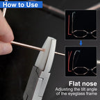 LEONTOOL Round Nylon Jaw Eyeglasses Frame Pliers Kit with Eyeglass Repair Screwdriver Optical Pliers Set