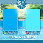 Smartline 8 ft Round Swimming Pool Liner | Solid Blue | Overlap Style | 48-52 Inch Wall Height | 25 Gauge Heavy Duty Virgin Vinyl | Designed for Steel Sided Above Ground Pools