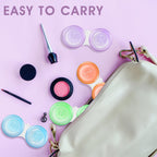 Phyyixs 180 Pack Contact Lens Cases Bulk, Transparent Cute Contact Lens Case for Home & Travel, 6 Color (180)
