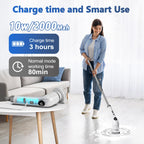 qimedo Electric Spin Scrubber, Rechargeable Handheld Electric Scrubber for Cleaning, Cordless Power Dish Scrubber with 7 Brushes for Bathtub Grout Tile Floor