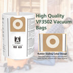 15 Pack 23743 VF3502 Vacuum Bags Compatible with Ridgid 12 to 16 Gallon Wet Dry Vacuums, High Efficiency Replacement Filter Bags for Model WD1950 WD1956 WD1850 WD1851 RV2400HF WD1450 WD1680 WD1270