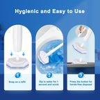Akopryc 60pcs Toilet Cleaner Refill Pads for Clorox Wand, Upgrade 3-Layer Toilet Scrubber Refills, Won't Fall Apart, Powerful Foam, Safe On Porcelain, Bathroom Cleaning Essentials