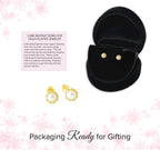 Cherished Moments Children's Pearl Scallop Earrings, 14K Gold-Plated