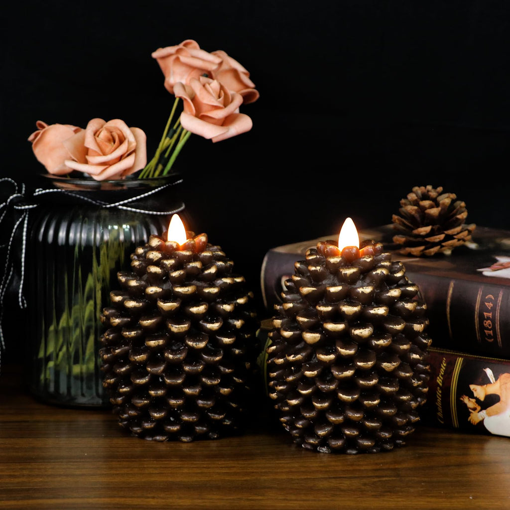 Wondise Flameless Candles with 6H Timer Battery Operated