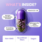 Cortisol Supplements for Women and Men - L-Theanine, Ashwagandha, GABA - High Cortisol Manager Reducer - Relaxation, Mood & Stress Support - Ginkgo Biloba, Bacopa Monnieri, 5-HTP - Made in USA