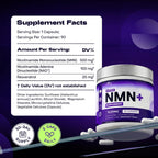 PURE HEALTH MAX NMN Supplement with NAD+ and Resveratrol - NMNH Alternative | NAD Liposomal Supplements for Men and Women - Supports Cellular Energy | 90 Capsules, 3 Months Supply