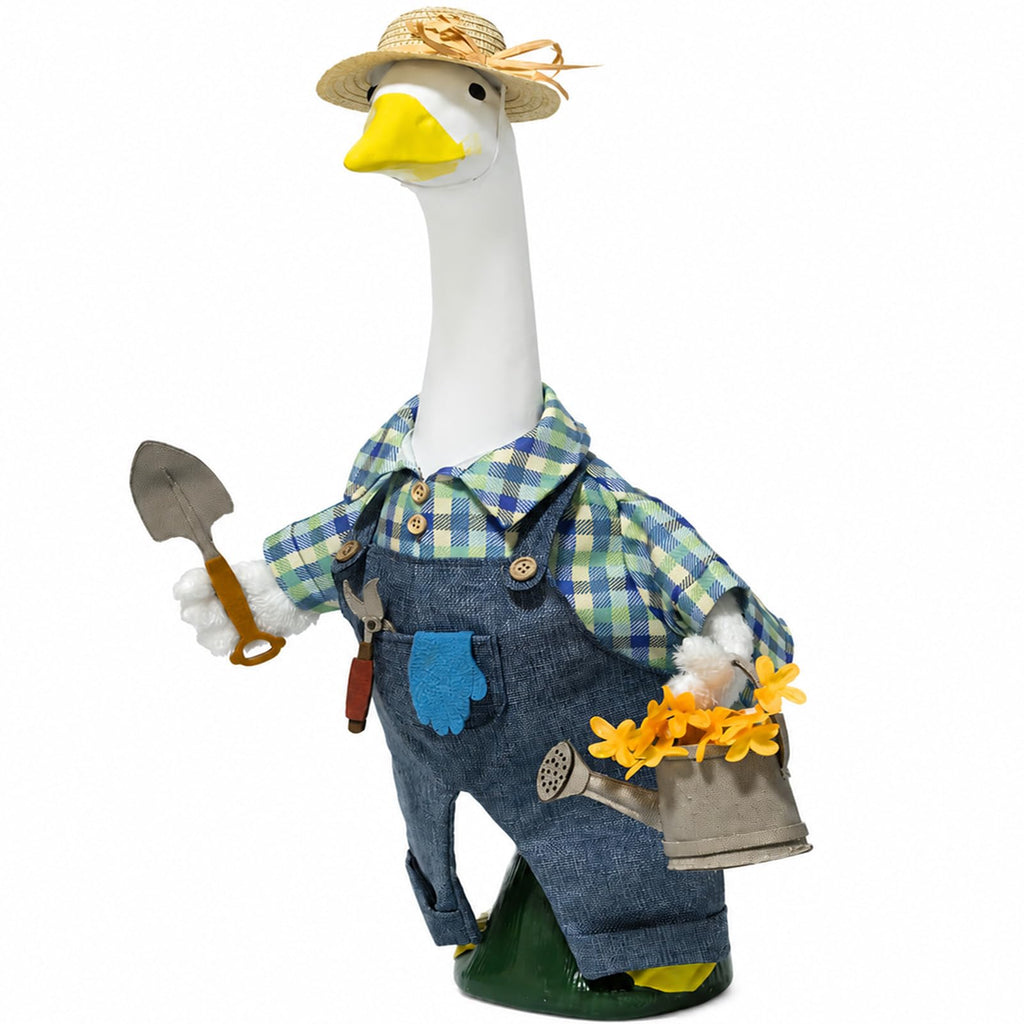 Spring Porch Goose Outfit Gardener Goose Costume for Outdoor Lawn Decor