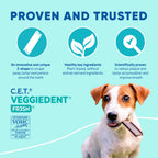 C.E.T. Veggiedent Fr3sh Plaque and Tartar Control Chews for Dogs, Large