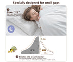 Vekkia Queen Bed Wedge Pillow/Headboard Pillow for Headboard Gap,Bed Gap Filler to Close Gap (0-3.5"),with Handy Pockets and Washable Cover- Grey