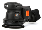 WEN Cordless Orbital Sander, Brushless with 5-Inch Random Orbit Pad, 20V Max 2.0 Ah Lithium-Ion Battery and Charger (20405),Black