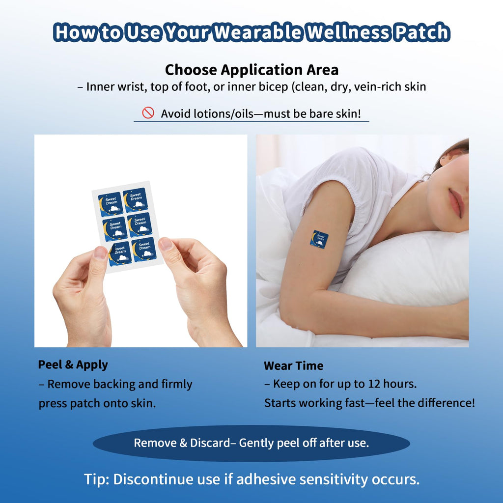 Kaeruw Sleep Patches for Adults with Magnesium and Sour Cherry Extract - Plant-Based Sleep Aid - Easy to use Suitable for Both Men and Women-1 Box 60 Count-Sleep 02
