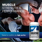 GAT SPORT Creatine Monohydrate 300 Gram Powder, Strength, Brain Health, Anti-oxidant, Endurance, for Men & Women, Unflavored, 60 Servings