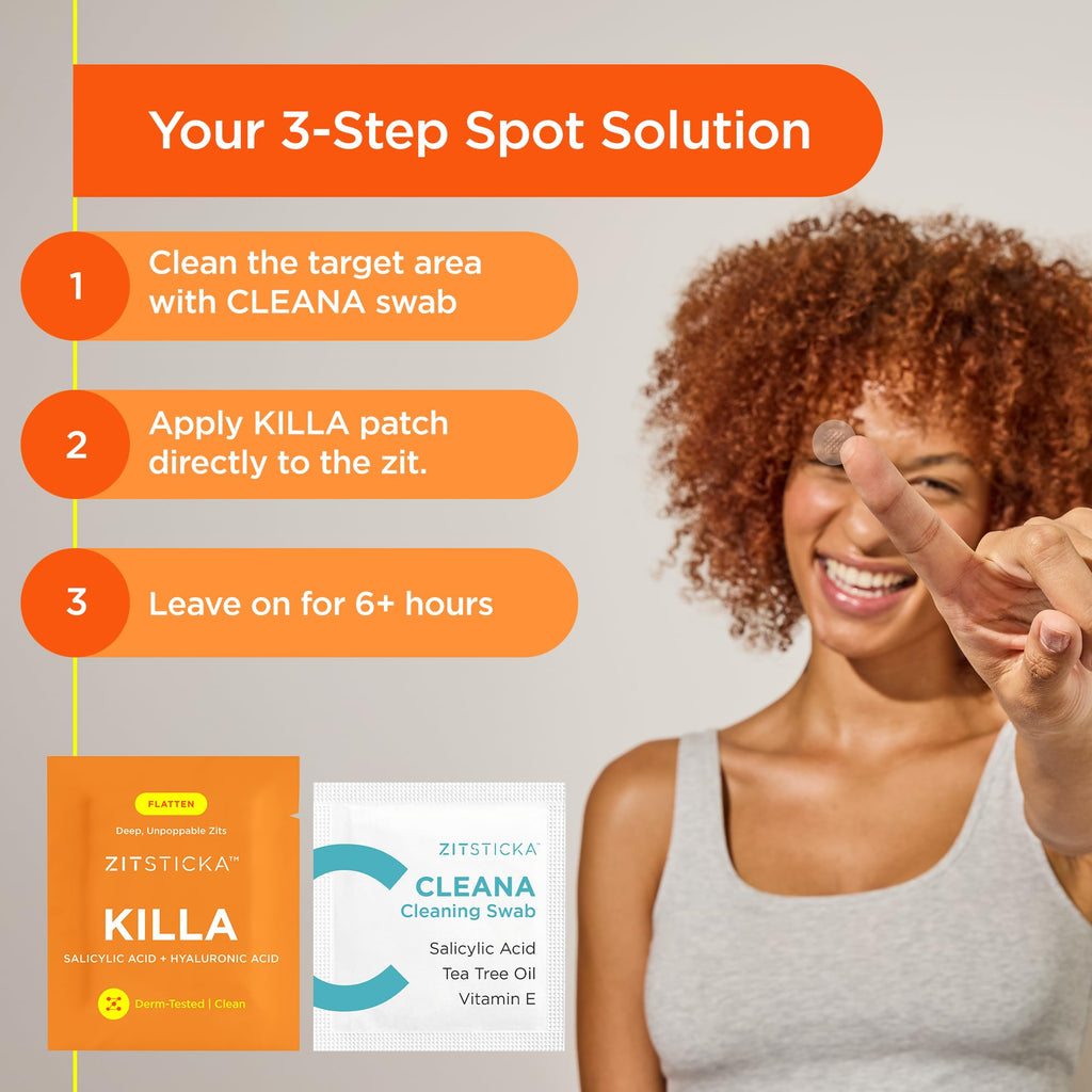 ZitSticka KILLA Kit Microdart Pimple Patches – Advanced Microdart Patch for Early-Stage Zits - Targeted ZitSticka Microdart Pimple Patch & Spot Patches for Breakout Control - 20 Count