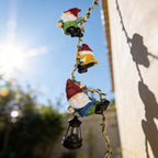 Gnome Garden Hanging Decor, 3 Pack Climbing Gnomes Statues & Solar Lanterns