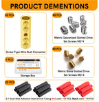 16-14 Gauge Wire Butt Connectors 20 PCS Brass Mechanical Butt Splice Connectors Kit 16-14 AWG Screw Sleeve Butt Splices Quick Connect Wire Connectors Mechanical Splices with 20 PCS 3:1 Heat Shrinks