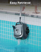 [2026 New] WYBOT A1 Robotic Pool Cleaner – Dual-Layer Filtration, 120-Min Runtime, Powerful Cordless Pool Vacuum for Above-Ground & Flat Pools, Efficient Debris Removal & Auto-Parking Design (Gray)