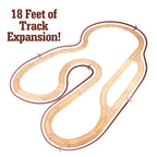 Wooden Train Track 52 Piece Set-18 Feet Of Track Expansion - 5 Distinct Pieces - 100% Compatible with All Major Brands Including Thomas Wooden Railway System: Screen Free Christmas Gift For Toddlers