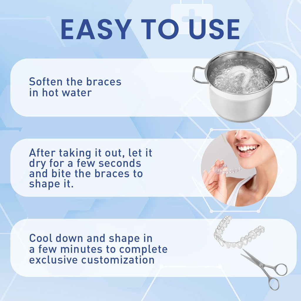 EVSEMO Anti Grinding Guard for Clenching Teeth at Night, Mouth Guard for Grinding Teeth at Night, Teeth Grinding Mouthguards for Sleeping, Comfortable Grinding Guard for Adults
