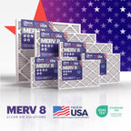 BNX TruFilter 20x22x1 Air Filter MERV 8 (4-Pack) - MADE IN USA – Dust & Pet Defense Electrostatic Pleated Air Conditioner HVAC AC Furnace Filters for Dust, Pet, Mold, Pollen MPR 600 – 700 & FPR 5