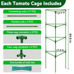 ZeeDix 65 Inch 4 Pack Heavy Duty Tall Tomato Cages for Garden