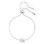 Swarovski Una Angelic Bracelet with Clear Crystals on a Rhodium Plated Chain with a Bolo Style Adjustable Closure