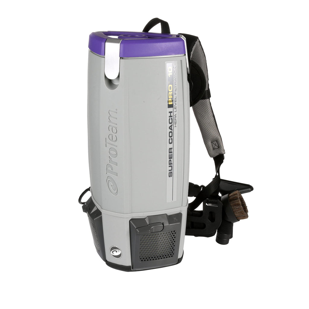Super Coach Pro 10, 10 qt. Backpack Vacuum w/Horse Hair and Nylon Brush Blend Hard SurfaceTool Kit, 107342, Corded
