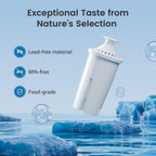AQUA CREST CF06A Replacement for Brita® Filter, Brita® Water Pitchers and Dispensers, Classic OB03, Mavea® 107007, and More, NSF Certified Pitcher Water Filter, 1 Year Filter Supply, 6 Pack
