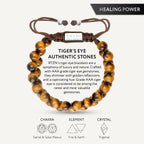 RTZN® Tigers Eye Bracelets for Men – Premium Artisan Handcrafted Golden Brown Tiger Eye Bead Bracelets – Natural Stone Tiger Eye Bracelet Men Beaded Bracelets (Morocco)
