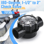 7235 Check Valve Replacement for Jandy 1-1/2-Inch to 2-Inch 180-Degree Check Valve Straight Through Flow Compatible with Pool and Spa (7235)