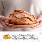 DOYOLLA Round Bread Dough Proofing Rising Rattan Baskets(Set of 2, 9 inch) w/Liners for Home Sourdough Bread Bakers