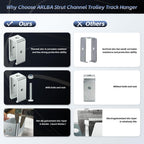 SKTREX Channel Trolley Track Hanger Bracket for UNISTRUT Strut Channel, 1-5/8 Intermediate Support Hange Bracket for All 1-5/8" Channel Trolley Track (6)
