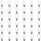 Meconard 36 Pack S14 LED Bulbs for Outdoor String Lights, Shatterproof Replacement Edison Bulbs for Patio String Lights Outdoor Waterproof, Warm White 2200K, Non-Dimmable, E26 Standard Base