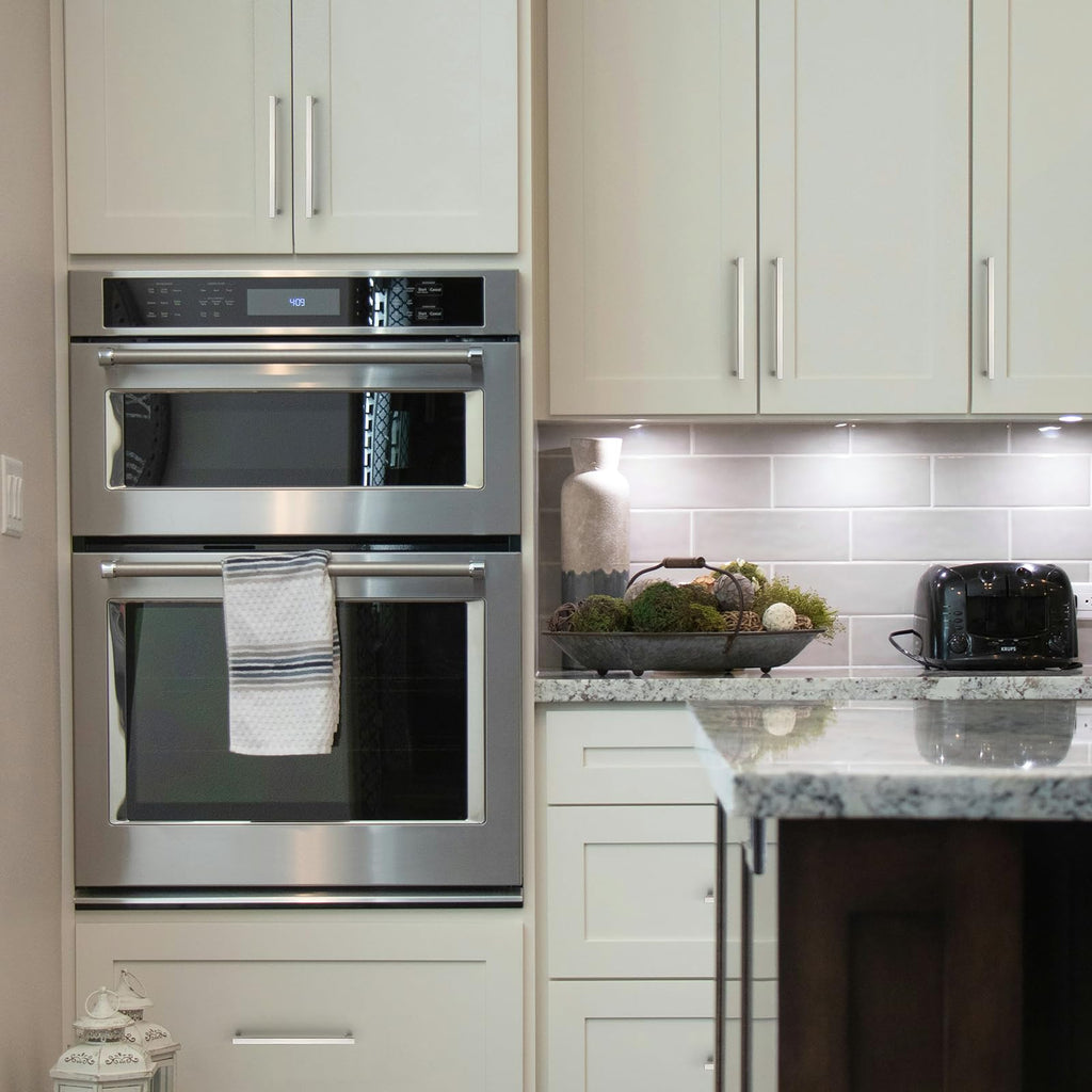 JOY DECOR 18 Pack Cabinet Handles,8-13/16 Inch Brushed Nickel Cabinet Pulls,Kitchen Cabinet Handles Square Drawer Pulls Stainless Steel Drawer Hardware Handles, 224mm Hole Centers
