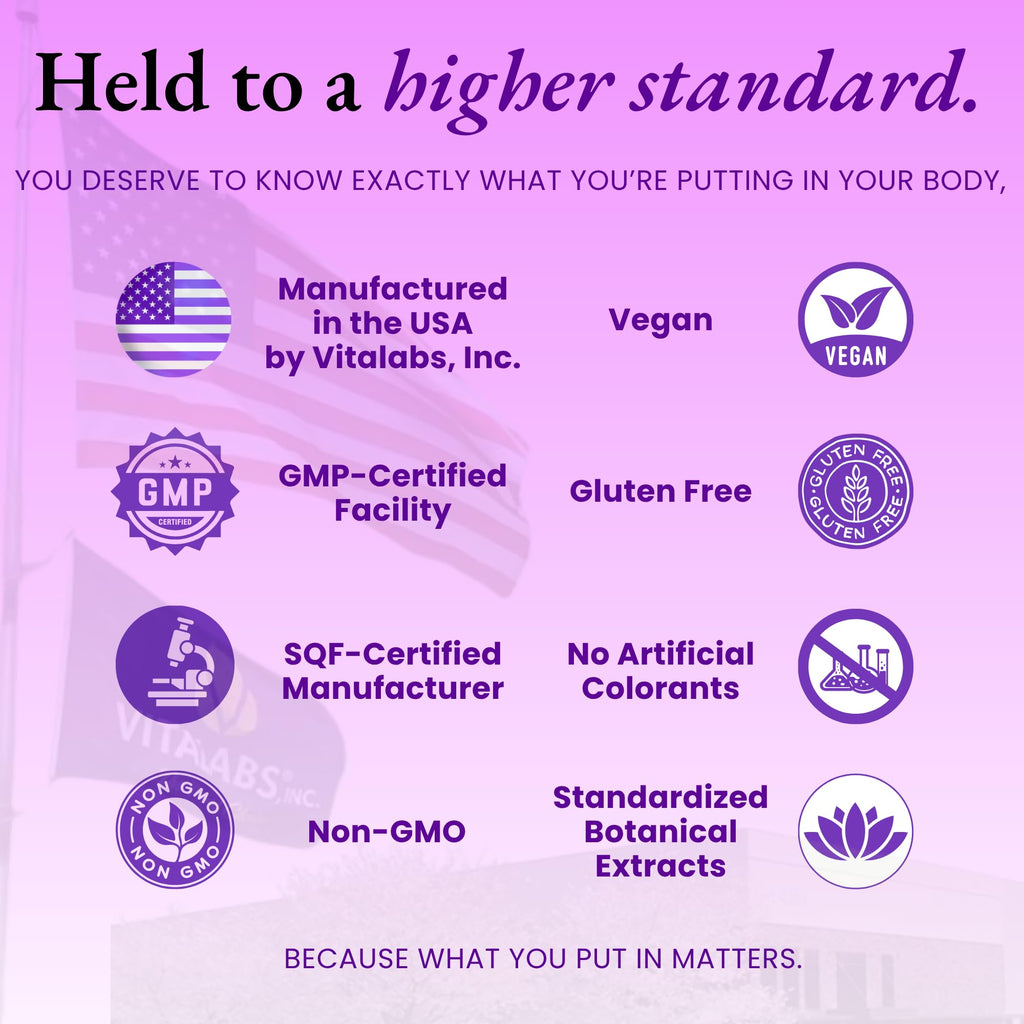 Femanual SilentCycle | PMS + Mood Support Supplement with Chasteberry (Vitex), Saffron, Magnesium, L-Theanine, Vitamin B6, and Ginger - 60 Vegan Capsules