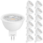 Mlambert 12 Pack MR16 LED Bulbs 50W Halogen Equivalent,2700K Warm White,5W GU5.3 MR16 12V Spotlight Bulb,Non-Dimmable,45° Beam Angle for Landscape