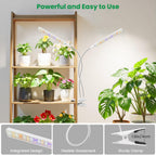 Aumtrly Plant Lights for Indoor Growing, 2 Head White Clip on Grow Lamp