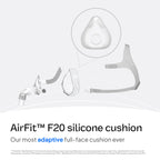 Resmed AirFit F20 Cushion - Full-Face CPAP Mask Cushion Replacement - CPAP Accessories - Medium