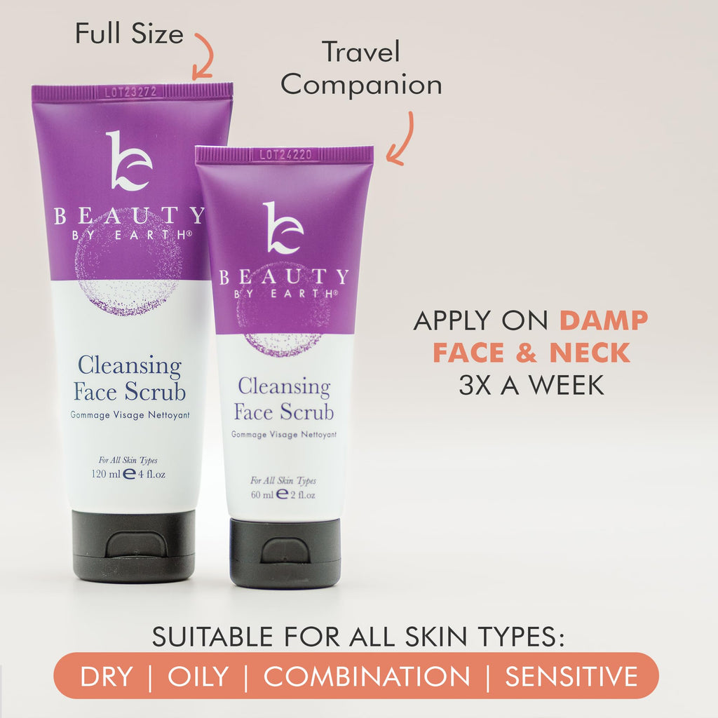 Face Scrub and Face Wash, Gentle Exfoliating, Cleansing Facial Scrub Exfoliator, Natural & Organic Ingredients
