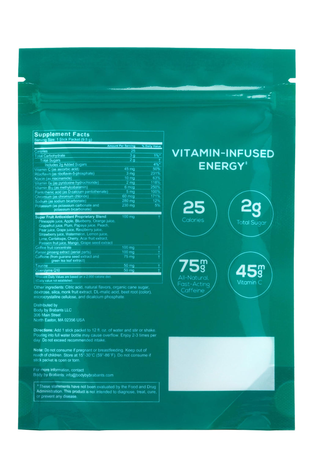 Body By Brabants Vitamin Infused Energy Supplement