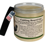 Cutting Board Gel - Wax and Oil Treatment in One - with Food Grade Mineral Oil & Beeswax-Butcher Block Conditioner, Cutting & Charcuterie Board Wax, Citrus Scent.-USA Made* (8 fl.oz)