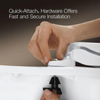 KOHLER 20111-0 Brevia, Slow Close Toilet Seat, Round Toilet Seat, Grip-Tight Bumpers Quick-Attach Hardware, White