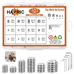 101-Pcs Metric Set Screw Assortment Kit, 304 Stainless Steel, M3-M8
