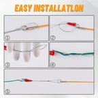 KOOTANS 22FT Fiberglass Electrical Wire Running Kit Wire Fishing Tools Fish Tape Wire Puller Through Wall Cable Snake Fish Rods Kit with Different Attachments