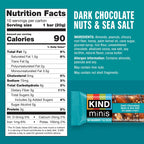 KIND Mini Snack Bars Variety Pack, Gluten Free, Low Sugar, Low Calorie Snacks, Dark Chocolate Nuts & Sea Salt, Peanut Butter Dark Chocolate, Caramel Almond & Sea Salt, 30 Count