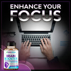 40-in-1 Brain Booster Supplements for Memory, Focus, Clarity, Energy, Performance | Natural Nootropic Brain Support Supplement with DMAE, Bacopa Monnieri & More | For Men & Women | 120 V Capsules