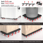 ONEON Add-on 4Pack Connectable Dolly Furniture Movers with 360° Rotating Wheels