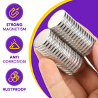MIKEDE 6 Pack Strong Neodymium Magnets, Strong Magnet, Silver, 20 x 2mm