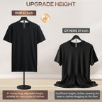 2 Pack Mannequin Torso, 30 to 41 Inch Height Adjustable Shirt Display Stand for Vendors Shop Graduation Party, Stable Ease Assembly Dress Form Clothes Garment Rack, Jacket Coat Hanger Stand, Black